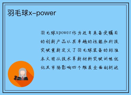 羽毛球x-power